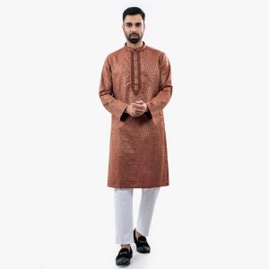 Men’s Regular Fit Maroon Color Panjabi