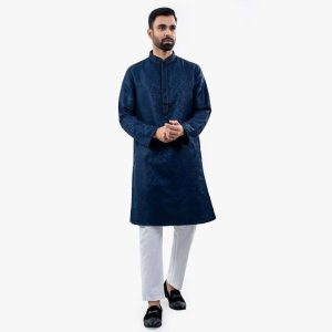 Men’s Regular Fit Blue Color Panjabi